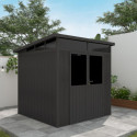 Abri de jardin en bois composite 28mm anthracite 5,28m² WINSTON skylight - Woodlife Garden