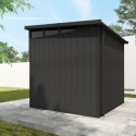 Abri de jardin en bois composite 28mm anthracite 5,28m² WINSTON skylight - Woodlife Garden
