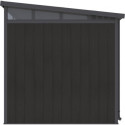 Abri de jardin en bois composite 28mm anthracite 5,28m² WINSTON skylight - Woodlife Garden