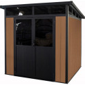 Abri de jardin en bois composite 19,2mm aspect bois 4,51m² WINSTON skylight - Woodlife Garden