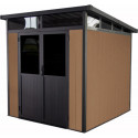 Abri de jardin en bois composite 19,2mm aspect bois 4,51m² WINSTON skylight - Woodlife Garden