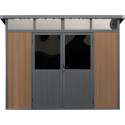 Abri de jardin en bois composite 19,2mm aspect bois 5,95m² WINSTON skylight - Woodlife Garden