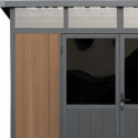 Abri de jardin en bois composite 19,2mm aspect bois 5,95m² WINSTON skylight - Woodlife Garden