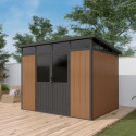 Abri de jardin en bois composite 19,2mm aspect bois 5,95m² WINSTON skylight - Woodlife Garden