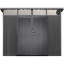 Abri de jardin en bois composite 19,2mm anthracite 5,95m² GORDON skylight - Woodlife Garden