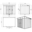 Abri de jardin en bois composite 19,2mm anthracite 5,95m² GORDON skylight - Woodlife Garden