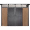 Abri de jardin en bois composite 19,2mm aspect bois 5,95m² GORDON skylight - Woodlife Garden