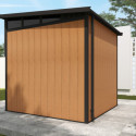 Abri de jardin en bois composite 19,2mm aspect bois 5,95m² GORDON skylight - Woodlife Garden