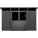 Abri de jardin en bois composite 28mm anthracite 7,71m² WINSTON skylight - Woodlife Garden