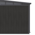 Abri de jardin en bois composite 28mm anthracite 7,71m² WINSTON skylight - Woodlife Garden