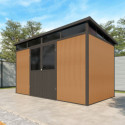Abri de jardin en bois composite 19,2mm aspect bois 7,71m² WINSTON skylight - Woodlife Garden