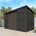 Abri de jardin en bois composite 19,2mm anthracite 7,71m² GORDON skylight - Woodlife Garden