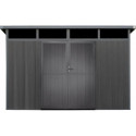 Abri de jardin en bois composite 19,2mm anthracite 7,71m² GORDON skylight - Woodlife Garden
