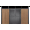 Abri de jardin en bois composite 19,2mm aspect bois 7,71m² GORDON skylight - Woodlife Garden