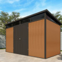 Abri de jardin en bois composite 19,2mm aspect bois 7,71m² GORDON skylight - Woodlife Garden