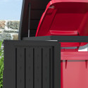 Abri 2 poubelles en acier galvanisé Kosto monopente gris foncé + kit d'ancrage - X-Métal