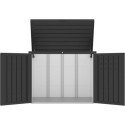 Abri 2 poubelles en acier galvanisé Kosto monopente gris foncé + kit d'ancrage - X-Métal