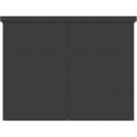 Abri 2 poubelles en acier galvanisé Kosto monopente gris foncé + kit d'ancrage - X-Métal