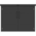Abri 2 poubelles en acier galvanisé Kosto monopente gris foncé + kit d'ancrage - X-Métal