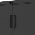 Abri 2 poubelles en acier galvanisé Kosto monopente gris foncé + kit d'ancrage - X-Métal
