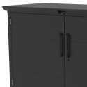 Abri 3 poubelles en acier galvanisé Kosto monopente gris foncé + kit d'ancrage - X-Métal