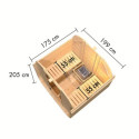 Sauna d'extérieur Tonneau Quadro 1 - 2 à 4 places - 38mm - KARIBU