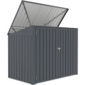 Coffre de rangement multifonctions 2300L - 2 poubelles en acier galvanisé - X-METAL