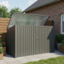 Coffre de rangement multifonctions 3150L - 3 poubelles en acier galvanisé - X-METAL