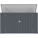 Coffre de rangement multifonctions 3150L - 3 poubelles en acier galvanisé - X-METAL