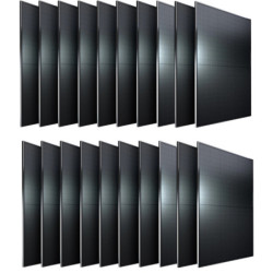 Lot de panneaux photovoltaïque 4100W pour carport solaire en aluminium 2 voitures - X-METAL