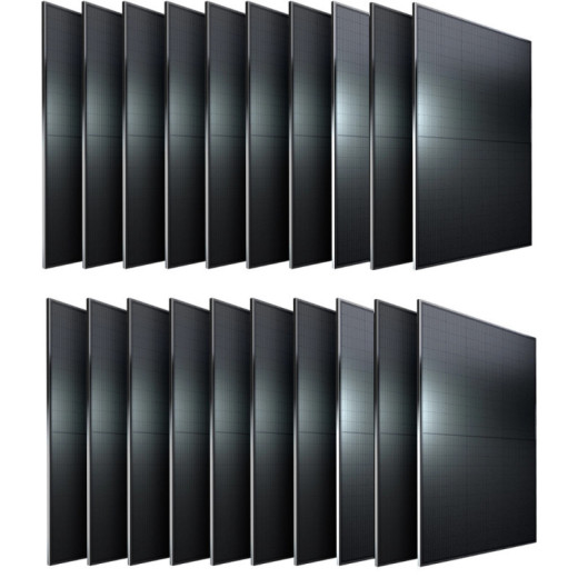 Lot de panneaux photovoltaïque 4100W pour carport solaire en aluminium 2 voitures - X-METAL