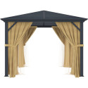 Pergola 300x300cm en alu anthracite et polycarbonate - X-METAL