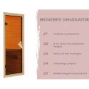Sauna traditionnel d'intérieur Irava 1 - 1 à 2 places - 68mm - poêle 3,6KW ctrl intégré KARIBU