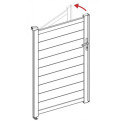 Kit de modification pour portillon aluminium 158 cm X-Metal - Blanc