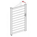 Kit de modification pour ouverture poussant gauche - portillon 173cm - X-Métal