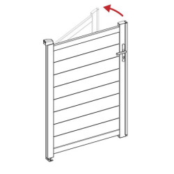 Kit de modification pour ouverture poussant gauche - portillon 142cm - X-Métal