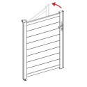 Kit de modification pour portillon aluminium 176 cm X-Metal - Anthracite
