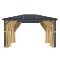Pergola 300x395cm en alu anthracite et polycarbonate X-METAL