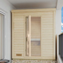 Sauna d’extérieur en bois brut Hytti 0 - 2 places 38mm KARIBU