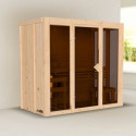 Sauna traditionnel d'intérieur Irava 2 - 3 places - poêle 3,6KW ctrl intégré - 68mm - KARIBU