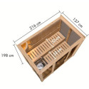 Sauna traditionnel d'intérieur Irava 3 - 3 places - porte vitrée - 68mm - KARIBU