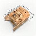 Sauna Tonneau asymétrique 2 à parois droites avec vestibule - 4 places bois massif 38mm KARIBU