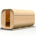 Sauna d'extérieur Tonneau Quadro 3 - 2 à 4 places - 38mm - poêle 9KW ctrl Easy Bio - KARIBU