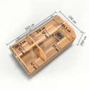 Sauna d'extérieur Tonneau Quadro 3 - 2 à 4 places - 38mm - poêle 9KW ctrl Easy Bio - KARIBU