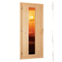 Sauna d’extérieur en bois brut Hytti 0 - 2 places - 38mm - poêle 9KW ctrl intégré - KARIBU