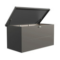 Coffre de jardin en acier galvanisé gris anthracite Nevio 160 - Telluria