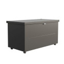 Coffre de jardin en acier galvanisé gris anthracite Nevio 160 - Telluria