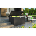 Coffre de jardin en acier galvanisé gris anthracite Nevio 160 - Telluria