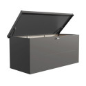 Coffre de jardin en acier galvanisé gris anthracite Nevio 180 - Telluria