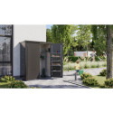 Armoire de jardin en acier galvanisé gris anthracite Giarmadio - Telluria